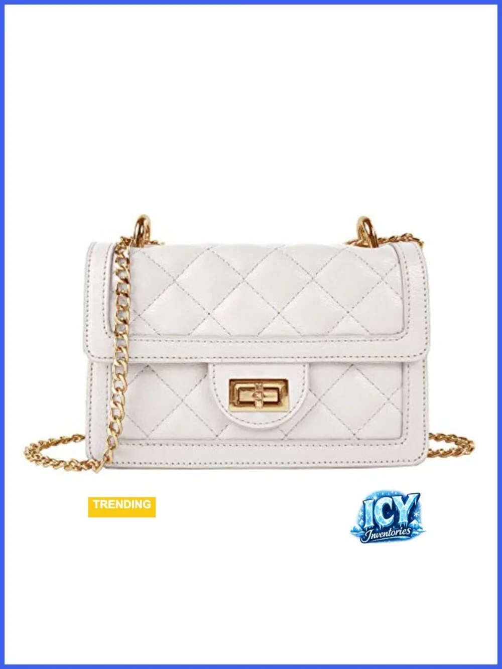 Small Quilted Crossbody Bag Faux Leather Chain Strap Phone Wallet Purse